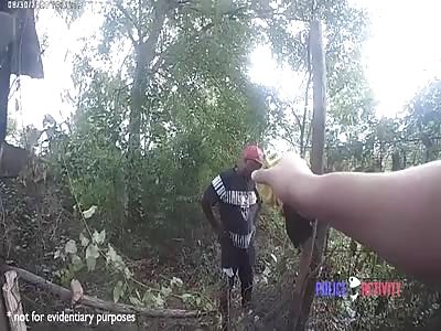 Bodycam Footage of Lufkin Officer Using Taser on Fleeing Robbery Suspe