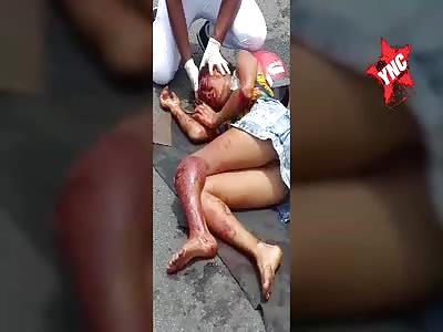 Pretty girls, victims of the tragic accident (extra footage).