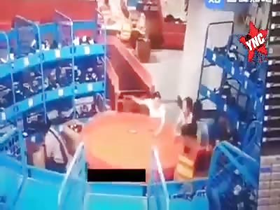 Workplace accident... Woman's Arm Sucked in Machine