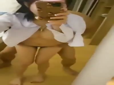 Fuck in front of the mirror