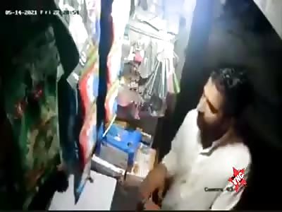 Murdered man inside a store
