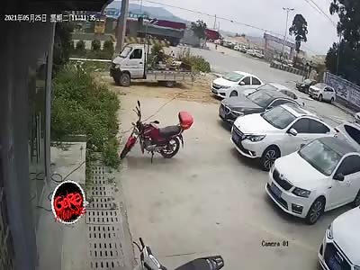 Strong truck collision