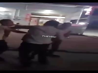 A street brawl