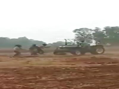 Man crushed by his tractor