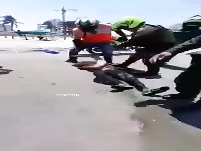 A good afternoon at the beach for this thief