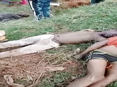 Youth massacred in front of their family