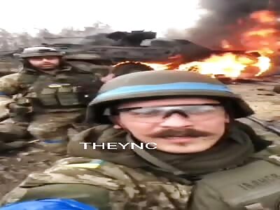 Ukrainian soldiers show another victory