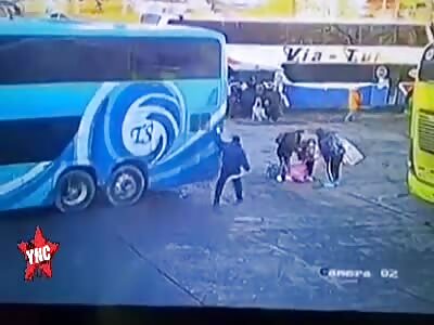 Mother and daughter crushed by bus