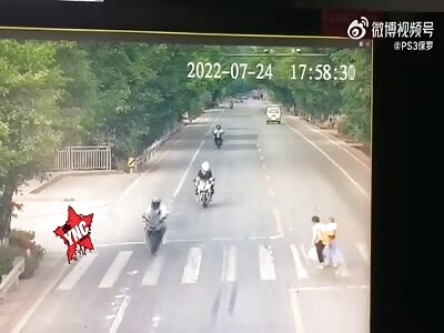 Children hit by motorcycle