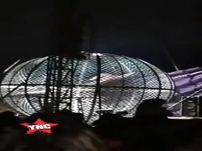 Accident in acrobatic show (death balloon)
