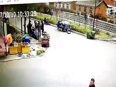 Truck out of control