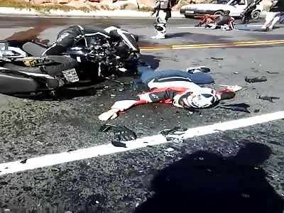 Strong motorcycle accident leaves dead and injured