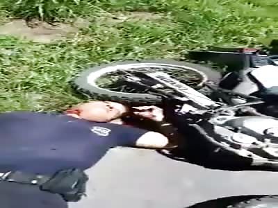 Two policemen are run over