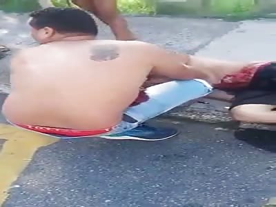 video shocking! the man agonizes its death! last sighs of life