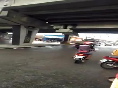 woman run over in brazil