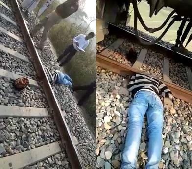 Man committed suicide on the train lines .. Of course beheaded