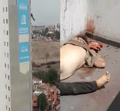 (4 Angles + Aftermath) Suicidal Man Falls 15 Storeys After Failed Rescue in Lima, Peru