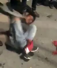 Thief with legs tied gets hurt by angry Mexicans