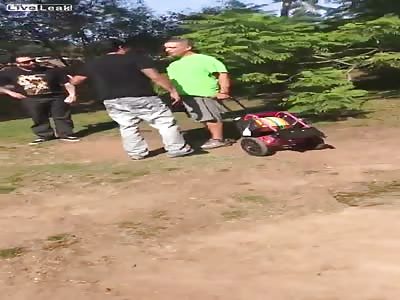 Man Punched in the Face at Disc Golf 