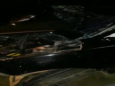 Brazil: man killed in crushed car.
