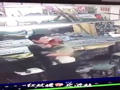 Woman totally Scalped head is strangled by the machine