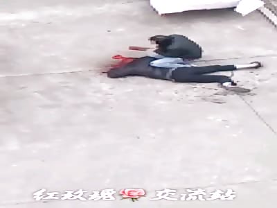 Asian Man kills his Wife Using a Butcher Knife