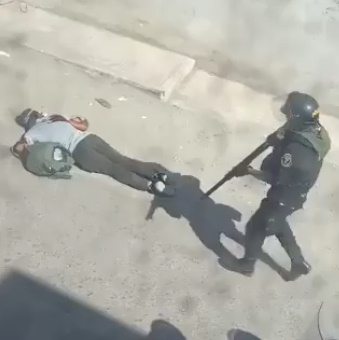 Exact Moment A Peruvian Protester is Shot and Killed by Riot Police