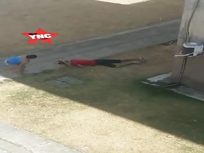 man in agony after being shot