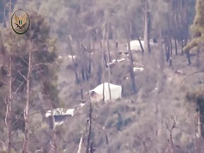 Latakia: Video shows rebels blowing up regime tent full of Assadists w