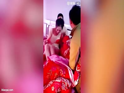 Chinese bride stripped