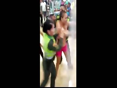 Vebezuela woman stripped naked in shop