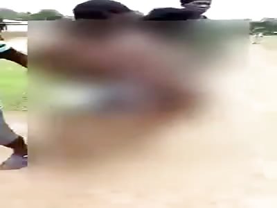 Two african girls paraded naked