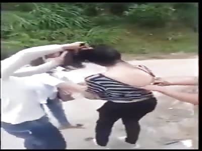 Vietnam Woman Stripped Naked & Beaten by Thug Bitches