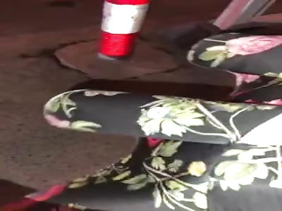Chinese drunk girl pissing