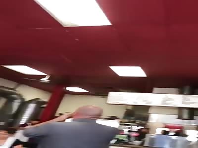 Crackhead drops in on customers eating at Mexican resturant..literally