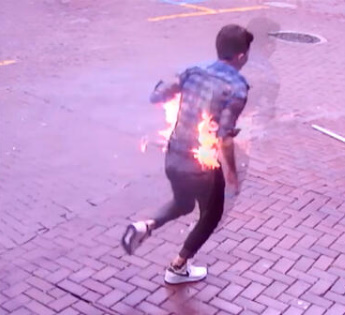 Fireball Engulfed Man After Explosion in Turkey