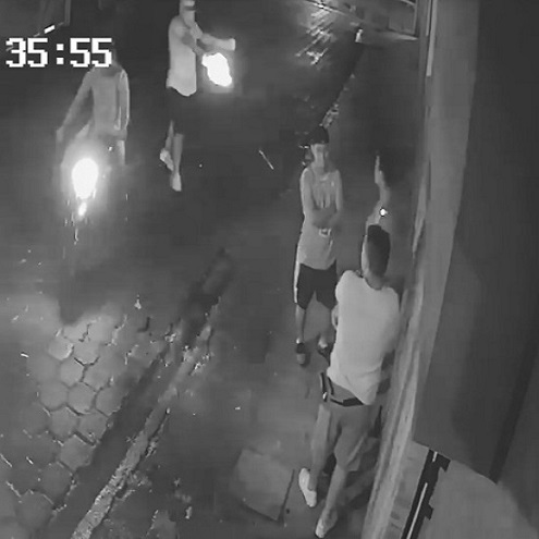 Group Of Friends Surprised By Hitman