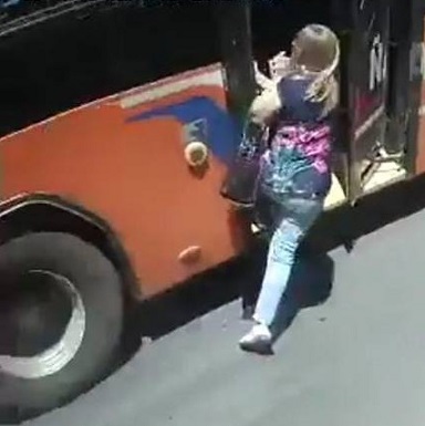 That's One Pain Way To Catch The Bus