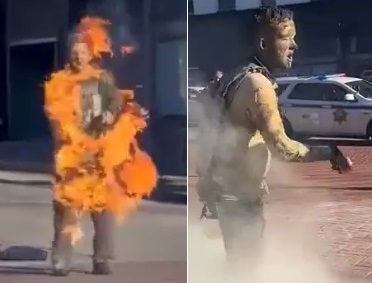 Man Sets Himself On Fire at University of California-Berkeley (New Footage)