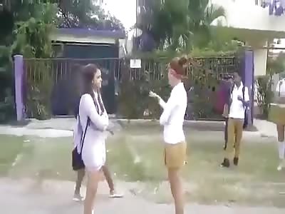 School bitch fight in cuba