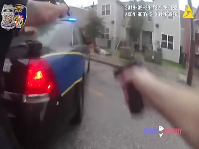 Fatal Police Shootout in Baltimore, Maryland  (Volume Warning)