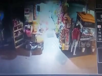 Shopkeeper makes miracle escape as car smashes into shop in busy Delhi