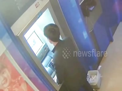 Alleged drunk man destroys ATM 