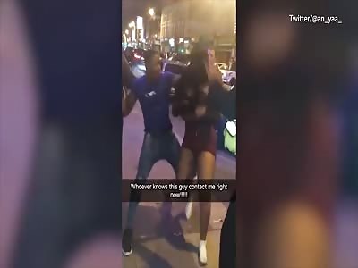 Swole Dude Attacks Woman With A Bevy Of Punches Outside Of A Nightclub!
