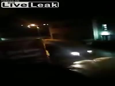 Molotov Cocktail Hits Israeli Convoy