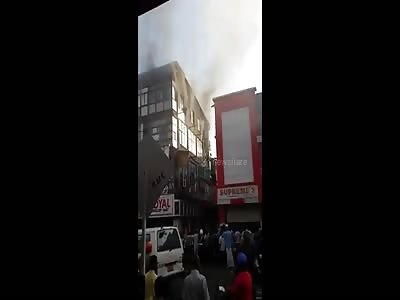 Family Escaping from Fire accident (full video)