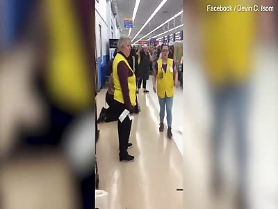 Massive brawl breaks out in the line at Walmart