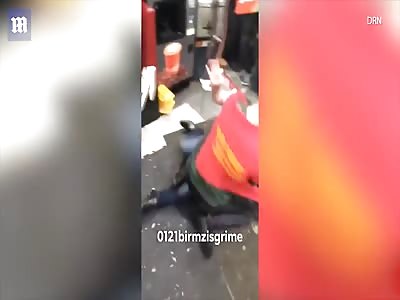 Drunk man gets into brawl with a pizza shop worker in Birmingham
