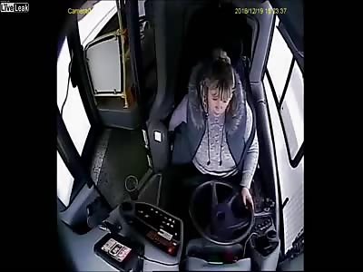 Russian Lady Bus Driver Crash **SCREAM**