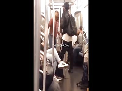 Girl Beats The Hell Out Of Her Stalker For Following Her On The Train!